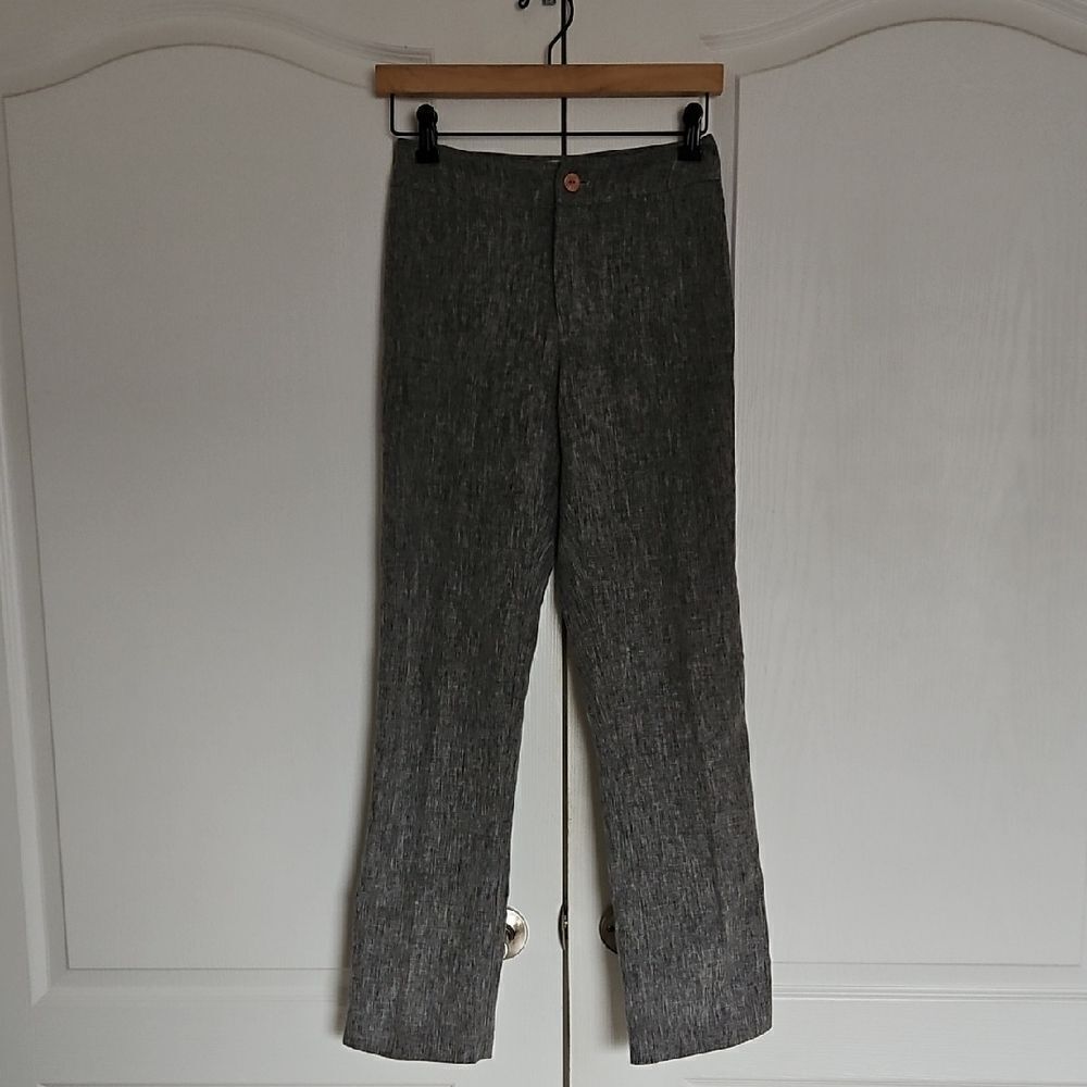 Gray Textured Pants